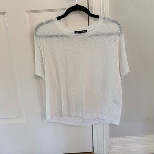 rag & bone White and Gray Short Sleeve Tee